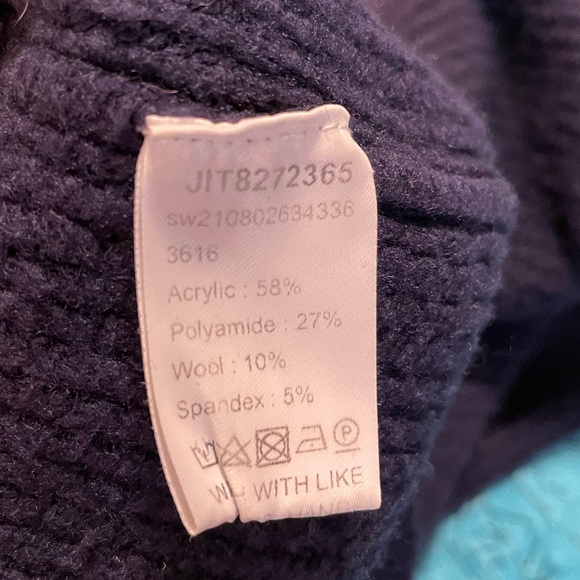 MOTF Deep Blue V-Neck Sweater - Picture 5 of 5